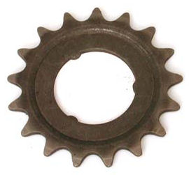 Ein Ritzel mit drei Nuten